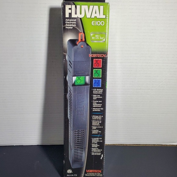 Fluval E100 Advanced Electronic Aquarium Heater 30 Gallon VueTech Works Turns On - Picture 2 of 11